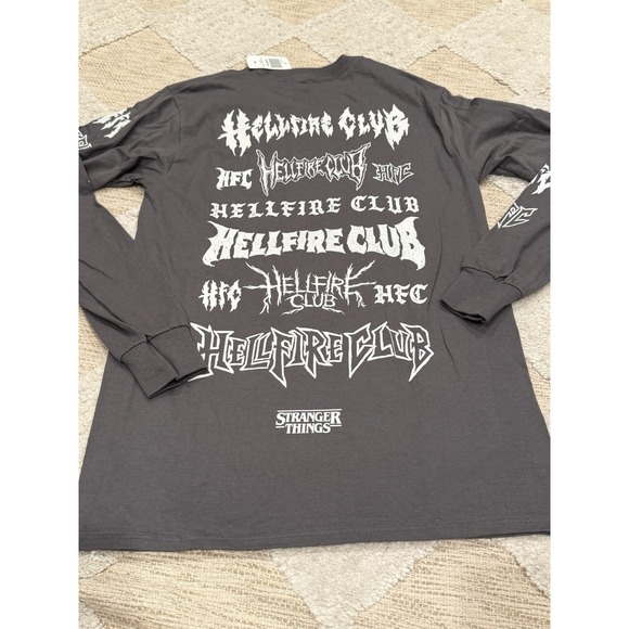 Hot Topic Hellfire Club Shirt Small Stranger Things Adult Unisex Shirt Sleeve - Picture 10 of 11